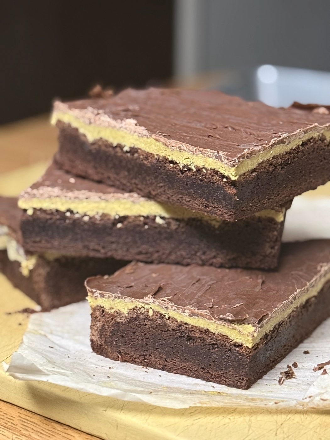 Dubai Layered chocolate brownies from Lucky Gluck Bakery